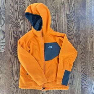 The North Face heavy weight, zip up, hooded fleece